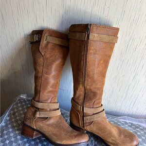 UGG Brown Suede Heeled Boots